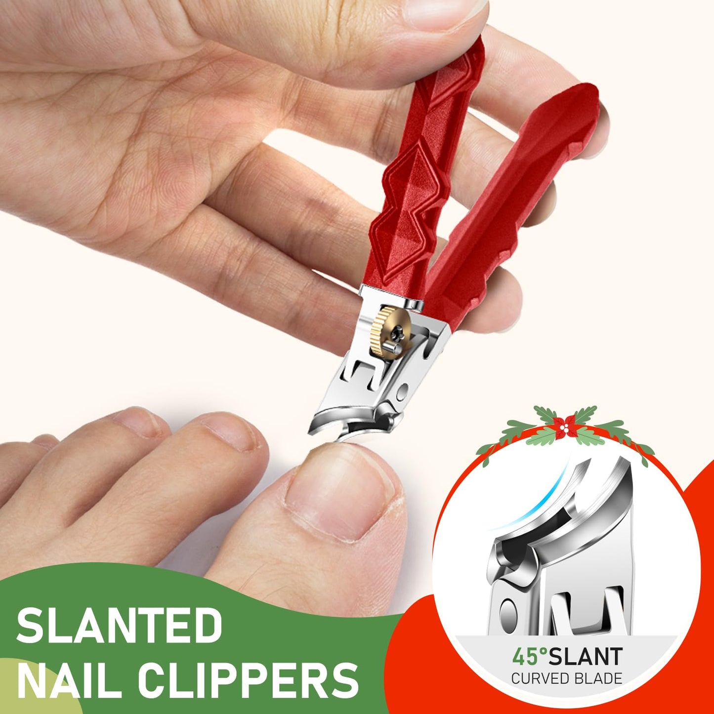 2026 Toenail Clippers for Thick Toenails, Wide Opening Nail Clippers, Heavy Duty Ingrown Toenail Clippers Nail Cutters, Ultra Sharp Slanted Nail Clippers with Long Handle