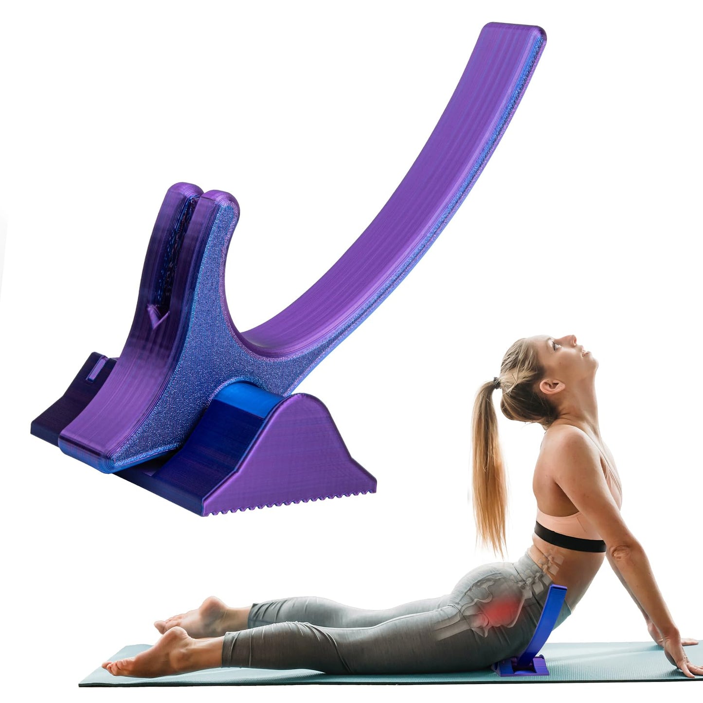 Hip Hook Psoas Release Tool – Deep Tissue Hip Flexor & Iliacus Massager for Sciatica, Back & Waist Pain Relief, Adjustable Trigger Point Self-Care Tool (Purple)
