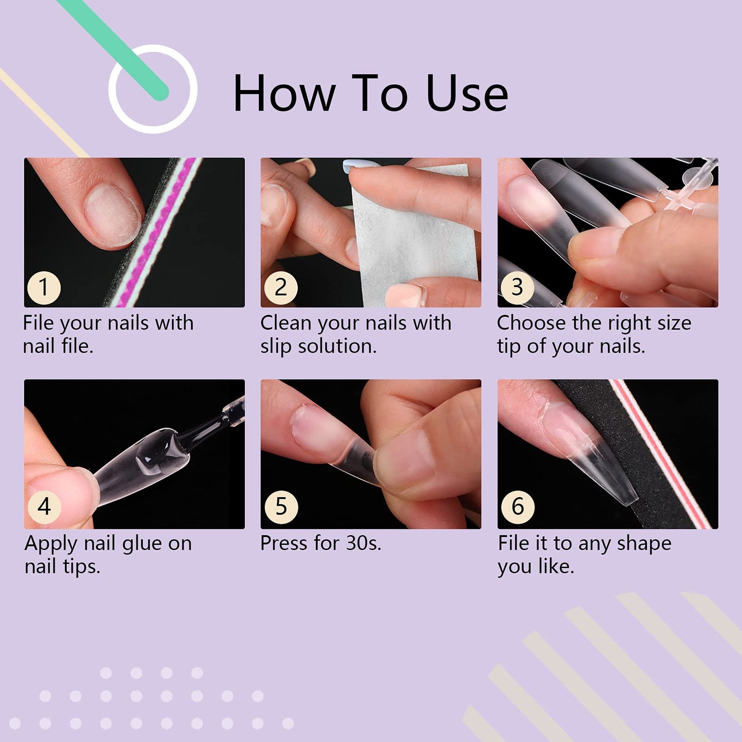Saviland Matte Coffin Nail Tip – 240PCS No Need to File Acrylic Nail Tips Professional French Tips for Nail Extension Full/Half Cover Dual Use Matte Texture Press on Nails Pre-Shape 10 Sizes Salon DIY