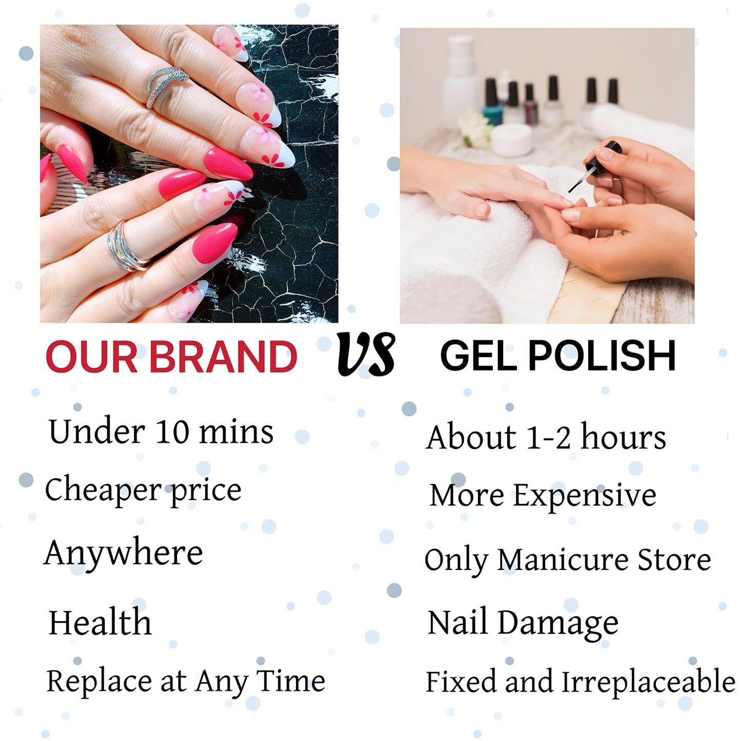 French Press on Nails Removable Almond Short Glue on Nails Rose Red Full Coverage False Nails with Designs Flower Easy to Use For Daily and Party Stick on Nails 24 Pcs