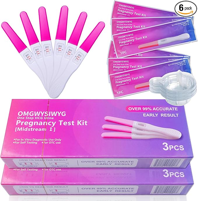 Pregnancy Test Early HCG Detection Sticks Over 99% Accuracy Home Pregnancy Test Individually Packed (6 Counts)