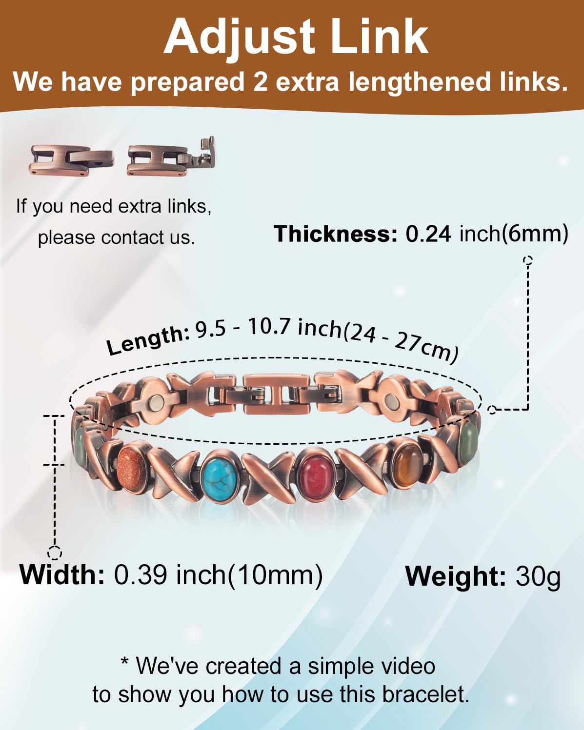 MagVIVACE Copper Anklet for Women for Arthritis and Joint, Magnetic Therapy Ankle Bracelet, Jewelry Gift with 3500 Gauss Effective Magnet