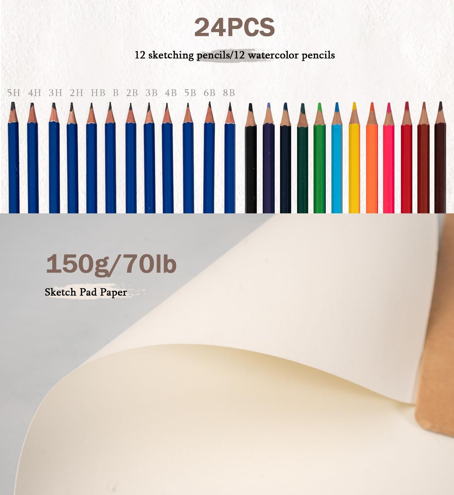 DJAR 87 pcs Acrylic Paint Set with 3 Drawer Storage, 24 Colors of Acrylic Paint, Sketch Book, Paints and Pads, Art Supplies Kit for Adults, Teens and Beginners
