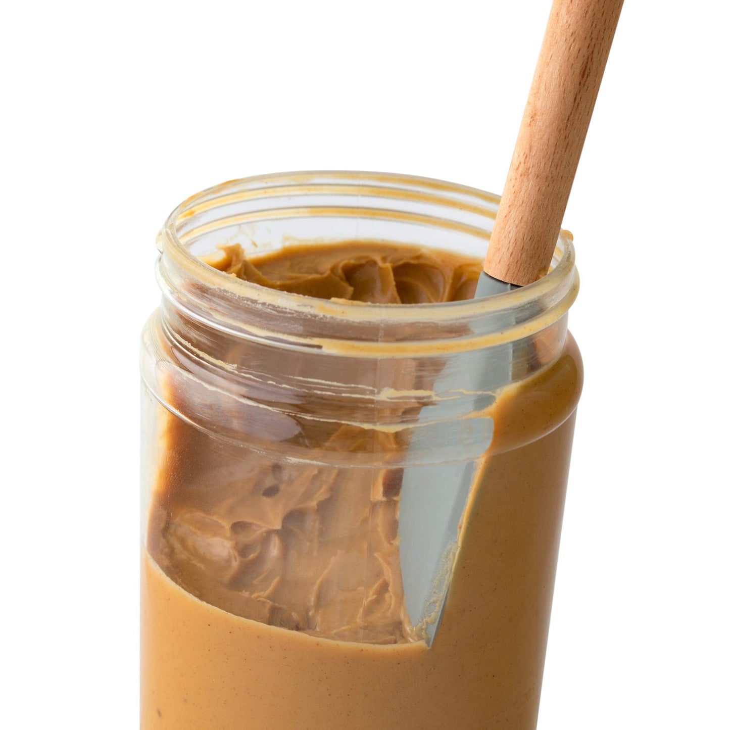Peanut Butter Spoon - PBspoon Jar Cleaning Spatula with Wooden Handle, Food-Safe & BPA-Free, Perfect for Scraping, Scooping, and Spreading Nut Butters and Spreads