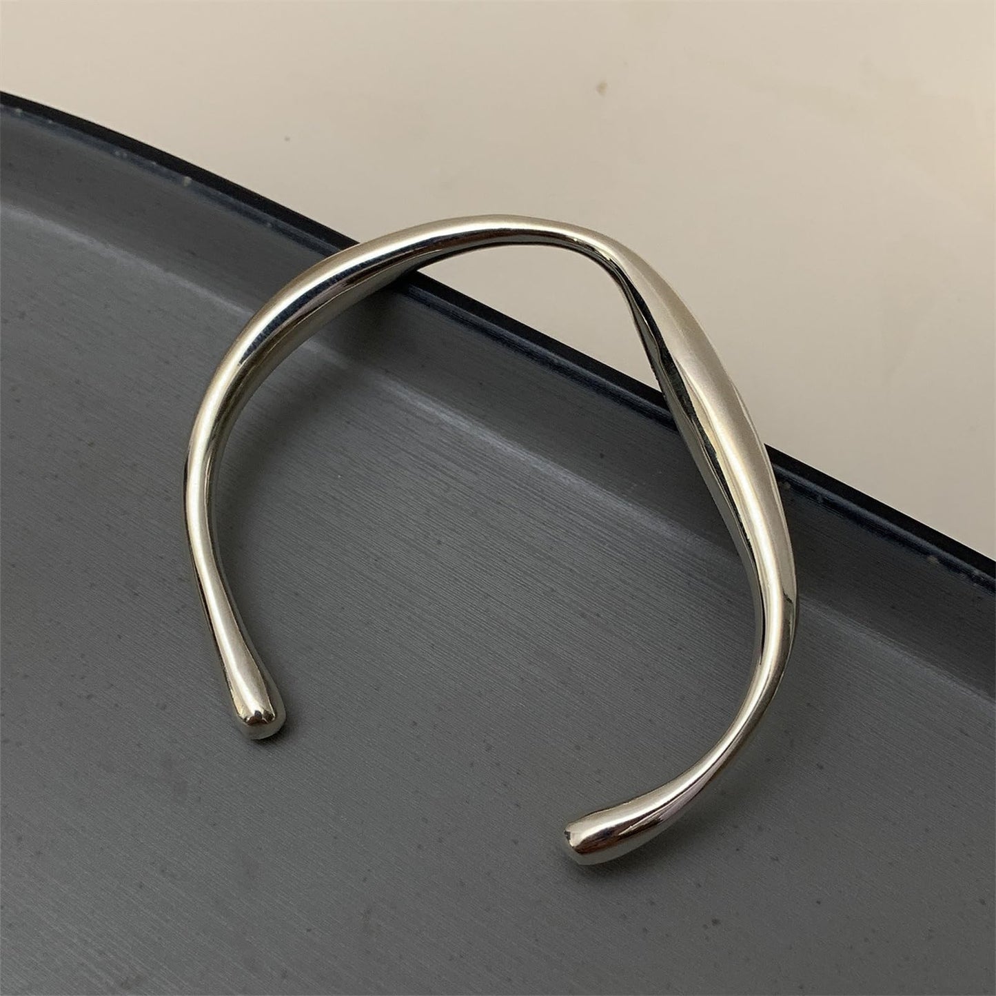 Handmade 925 Sterling Silver Bangle Bracelets For Women Irregular Bangle Bracelets Square Bangles Open Adjustable Bangles For Women Minimalist Statement Bracelets Stackable Cuff Bangles Jewelry Gifts