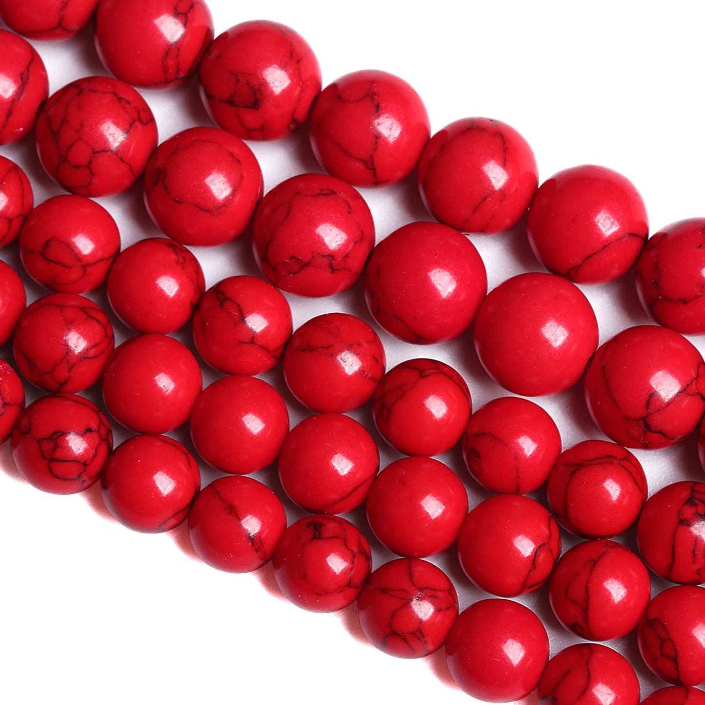 8MM 45PCS Red Turquoise Loose Beads for Jewelry Making DIY Bracelet Necklace