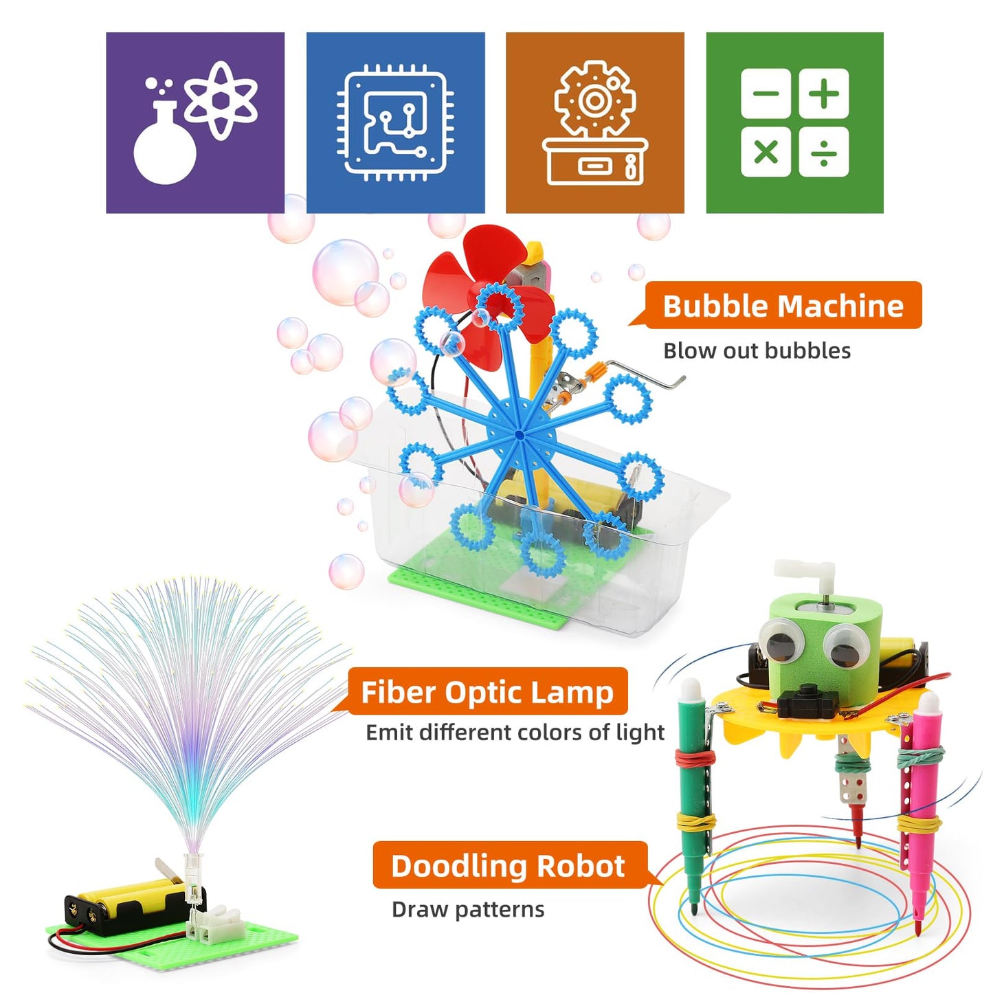 STEM Robotics Kits for Kids Science Kits Ages 8-10 8-12, Build A Engineering Robot Building Toys Science Experiments Projects, STEM Toys Activities for Boys Girls Age 8-12
