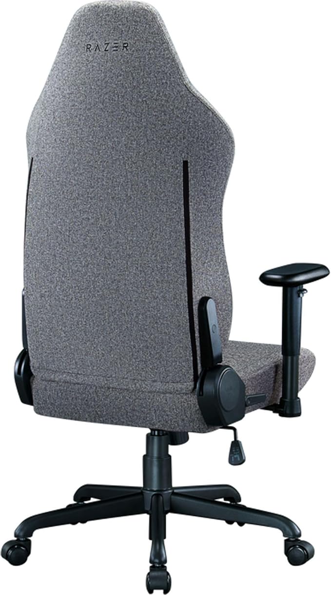 Razer Iskur V2 X Ergonomic Gaming Chair: Built-in Lumbar Support - Widened Seat - High Density Foam Cushions - Adjustable 152 Degree Recline - 2D Armrests - Plush Fabric Finish - Light Gray Edition