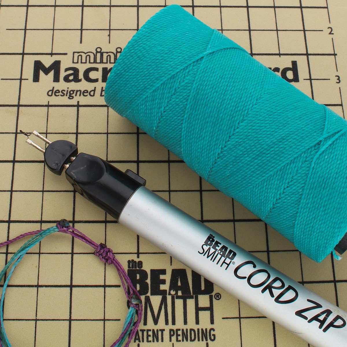 The Beadsmith Knot It Waxed Polyester Cord – Aqua Color – 0.7mm Diameter – Light Wax, 144 Meters (472 Feet) Per Spool – Make Jewelry, Macrame, Friendship Bracelets and DIY Crafts