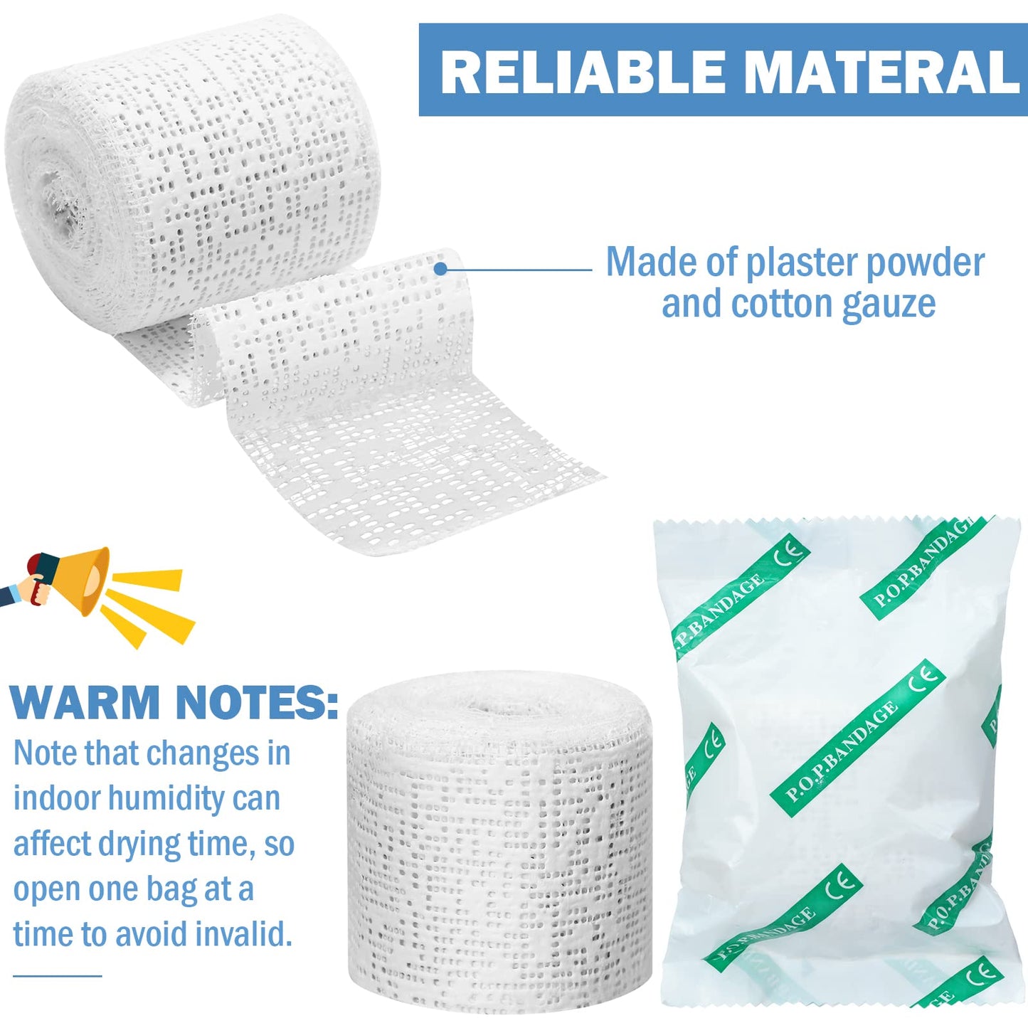 Treela Plaster Cloth Rolls Gauze Bandages Rolls Strips for Belly Casts, Scenery Molds, Mask Making, Art Projects, Body Casts, Craft Supplies(2 Inch x 59 Yard)