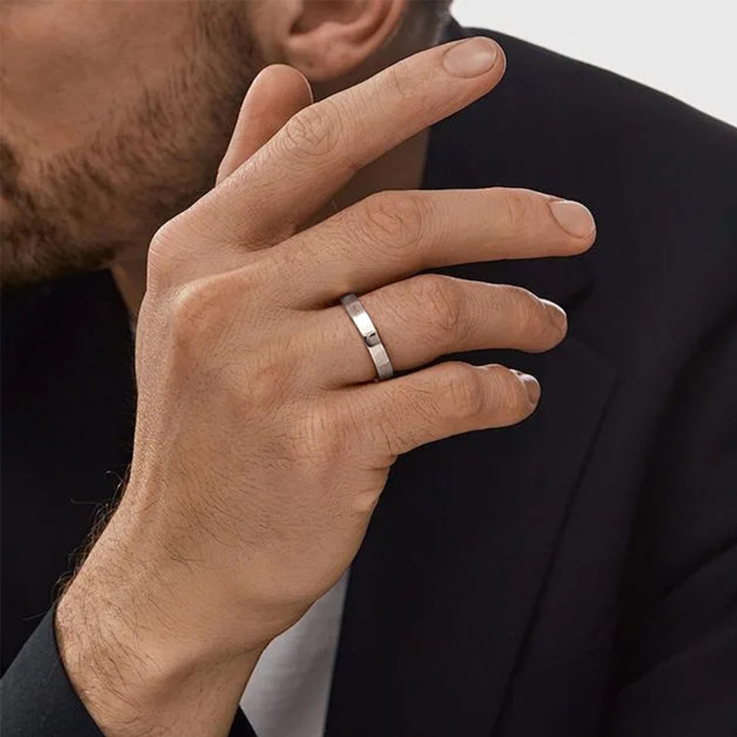 STARCHENIE Solid 925 Sterling Silver 4mm Wedding Band Ring, Comfort Fit High Polish, for Men and Women (Size 9)