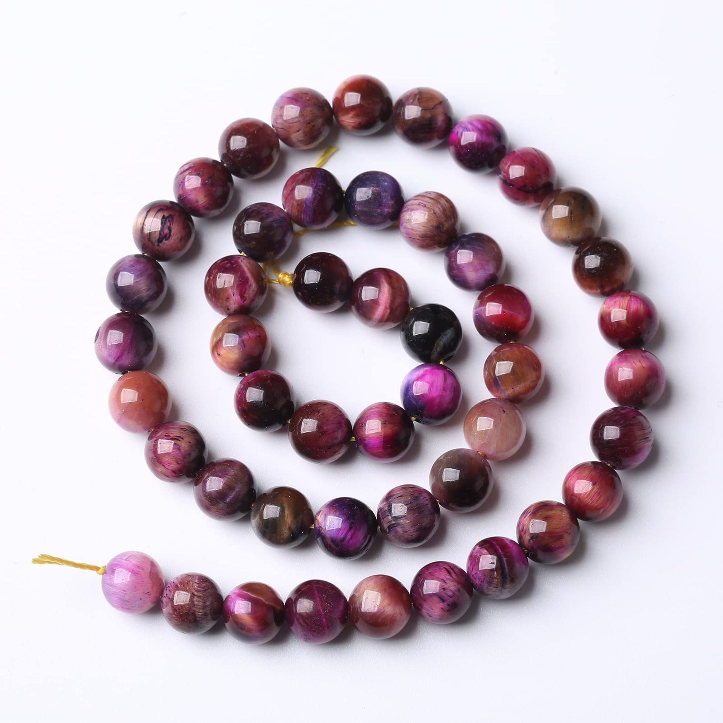36PCS 10MM AAA Galaxy Tiger Eye Stone Beads Natural Gemstone Bead Crystal Healing Energy Jewelry Making DIY 15 inches