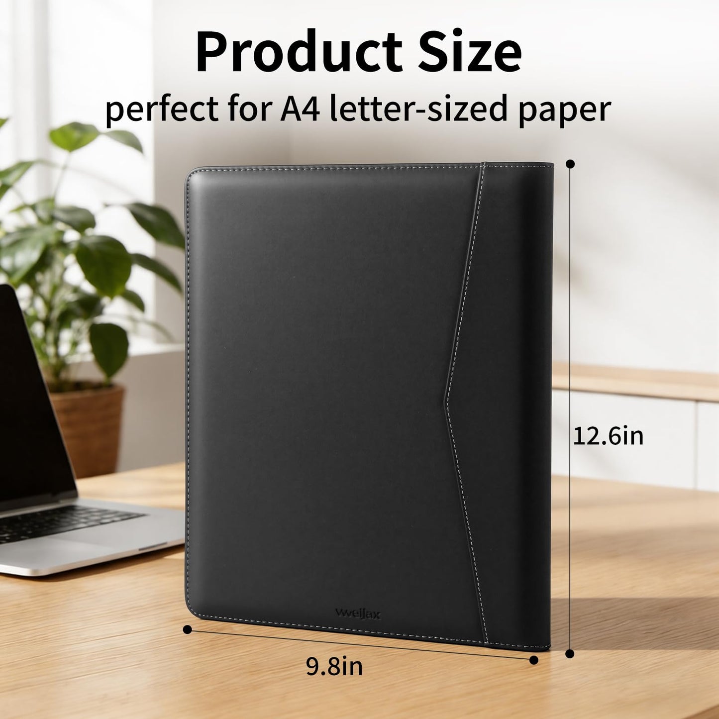 Professional Padfolio with Clipboard,Faux Leather Portfolio Folder Binder,Letter Size A4 Legal Writing Pad Holder for Business School Office Conference Notepad Clip Boards