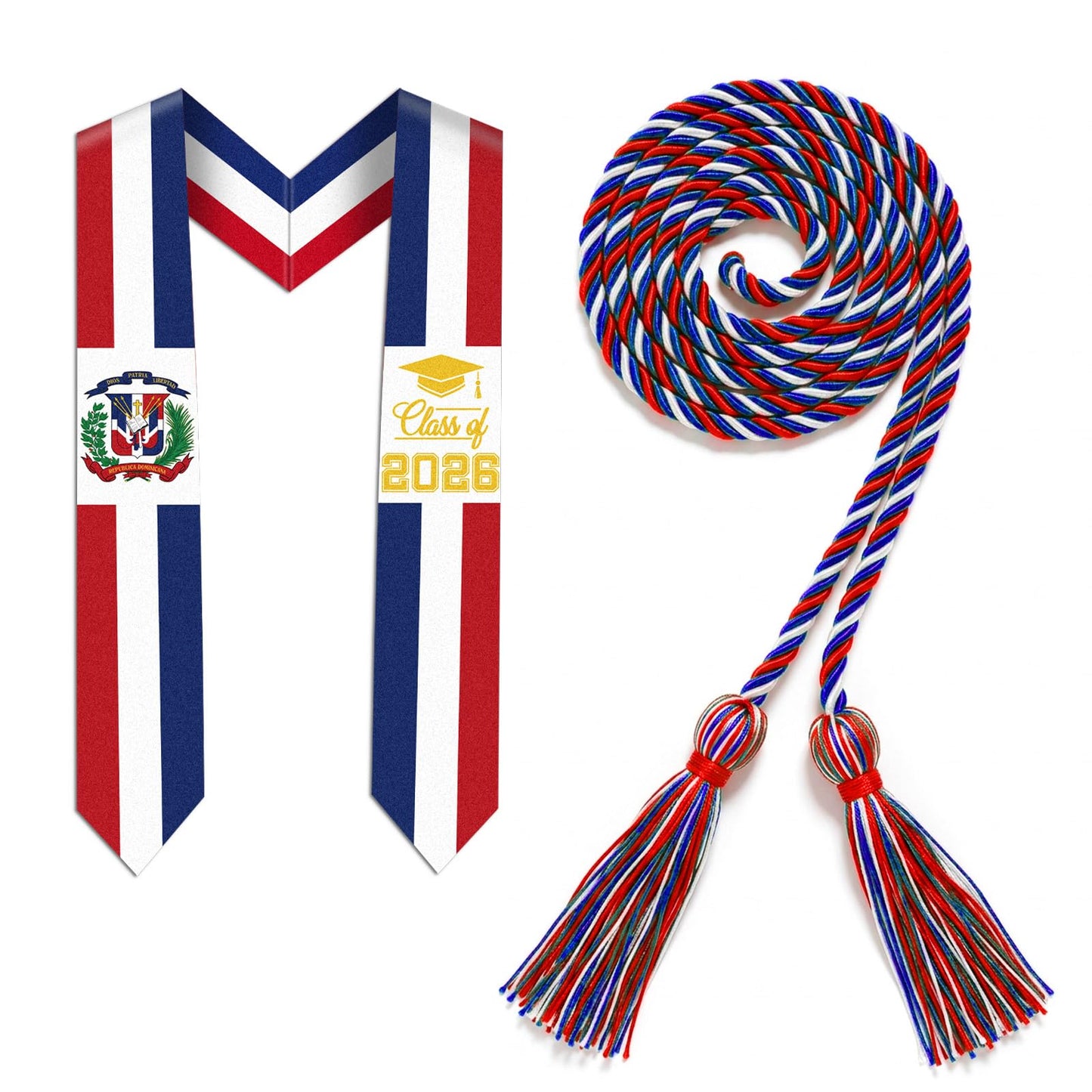 Silkovahamd 2026 Dominican Graduation Stole - Honor Cord, Class of 2026 Design for Dominican Graduates Ceremony Accessory Gifts