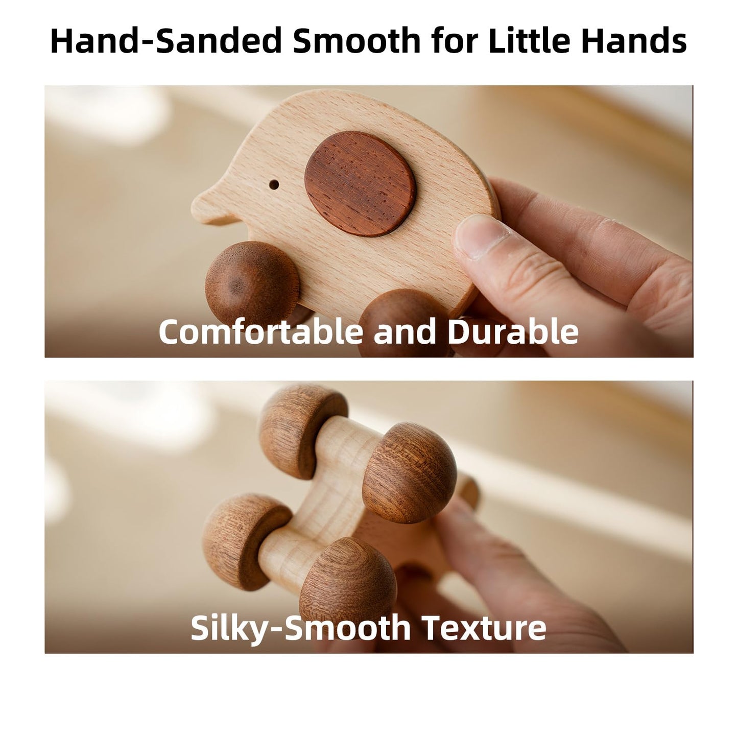 Hedgehog Pull Toy with 4Pcs Push Car Set