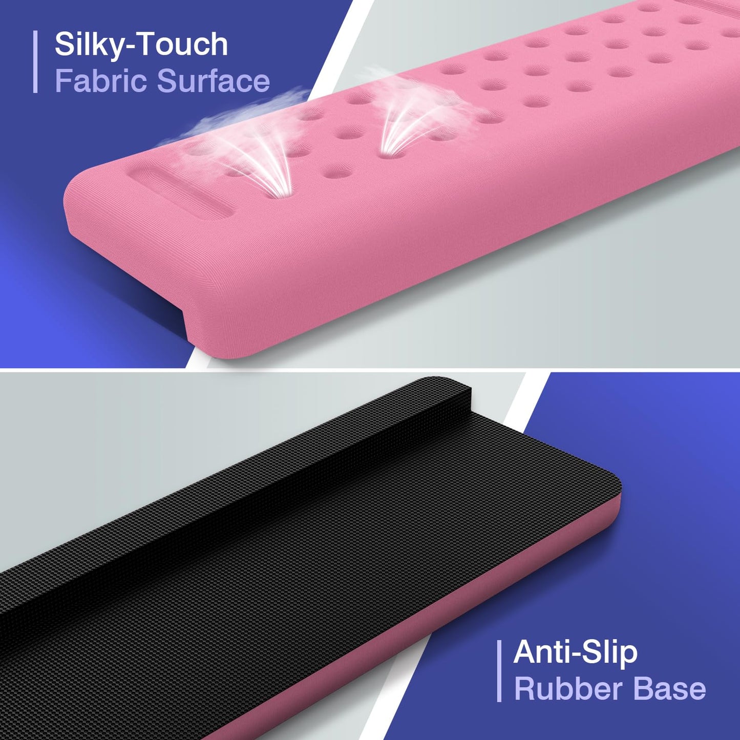 Retuhapy L-Shaped Desk Edge Cushion, 2 PCS Elbow Rest for Desk with Ergonomic Support, Memory Foam Elbow Pad & Arm Rest for Palm, Wrist & Forearm, Non-Slip & Separate Design, Office & Home, Pink