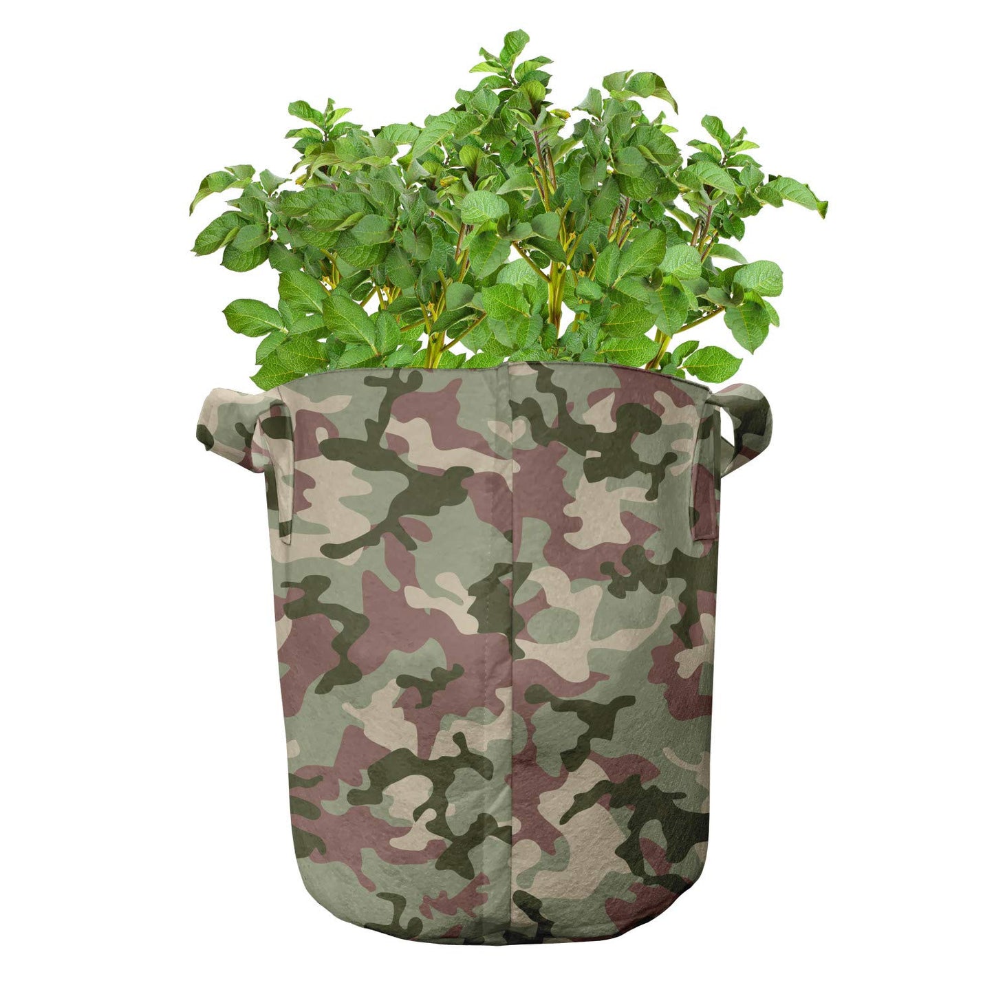Ambesonne Ethnic Grow Bags 5-Pack, Boho Colorful Spring Garden, Heavyduty Fabric Pots with Handles for Plants, Navy Pink