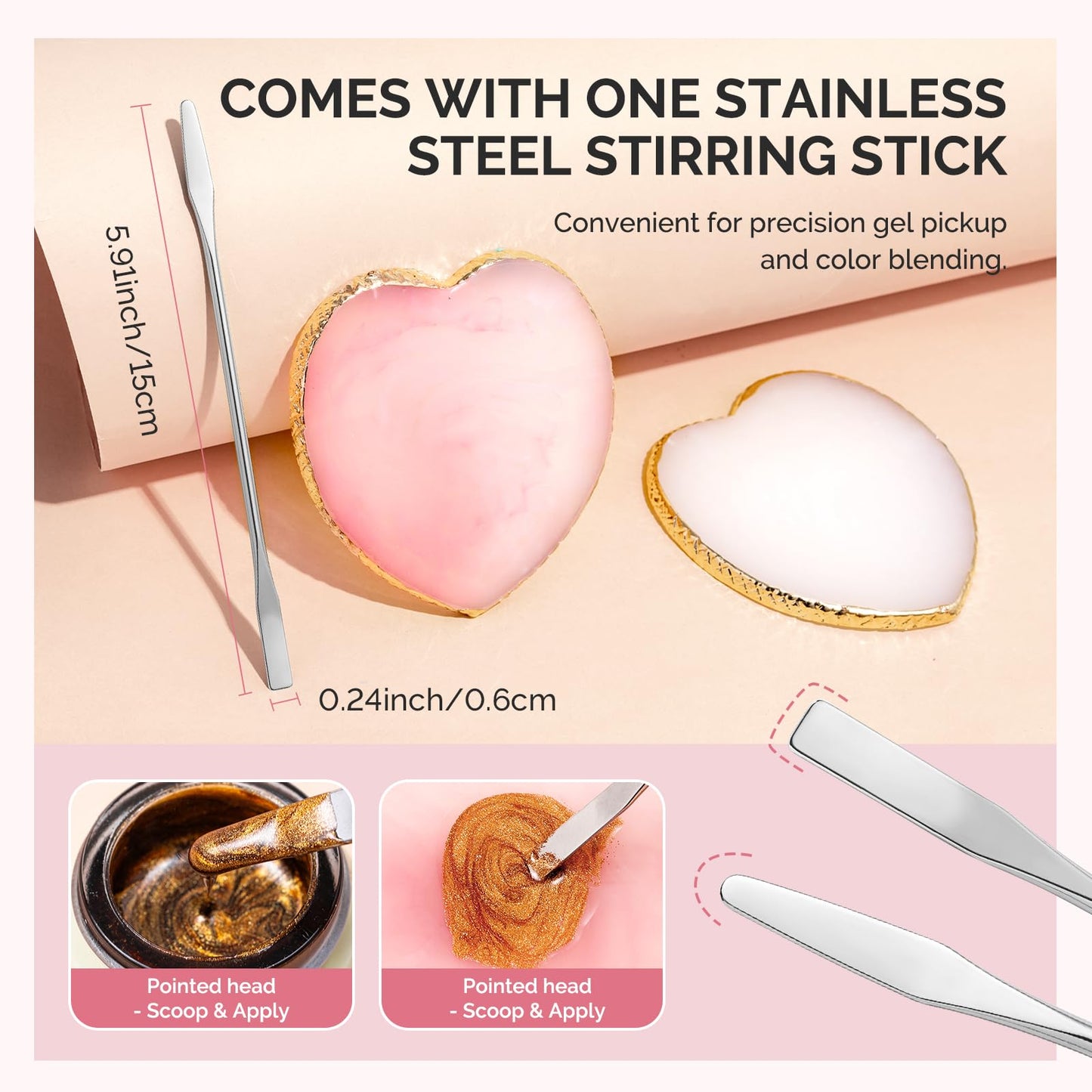 MelodySusie 2mm Flame Shape Cuticle Clean Nail Drill and Nail Art Palette