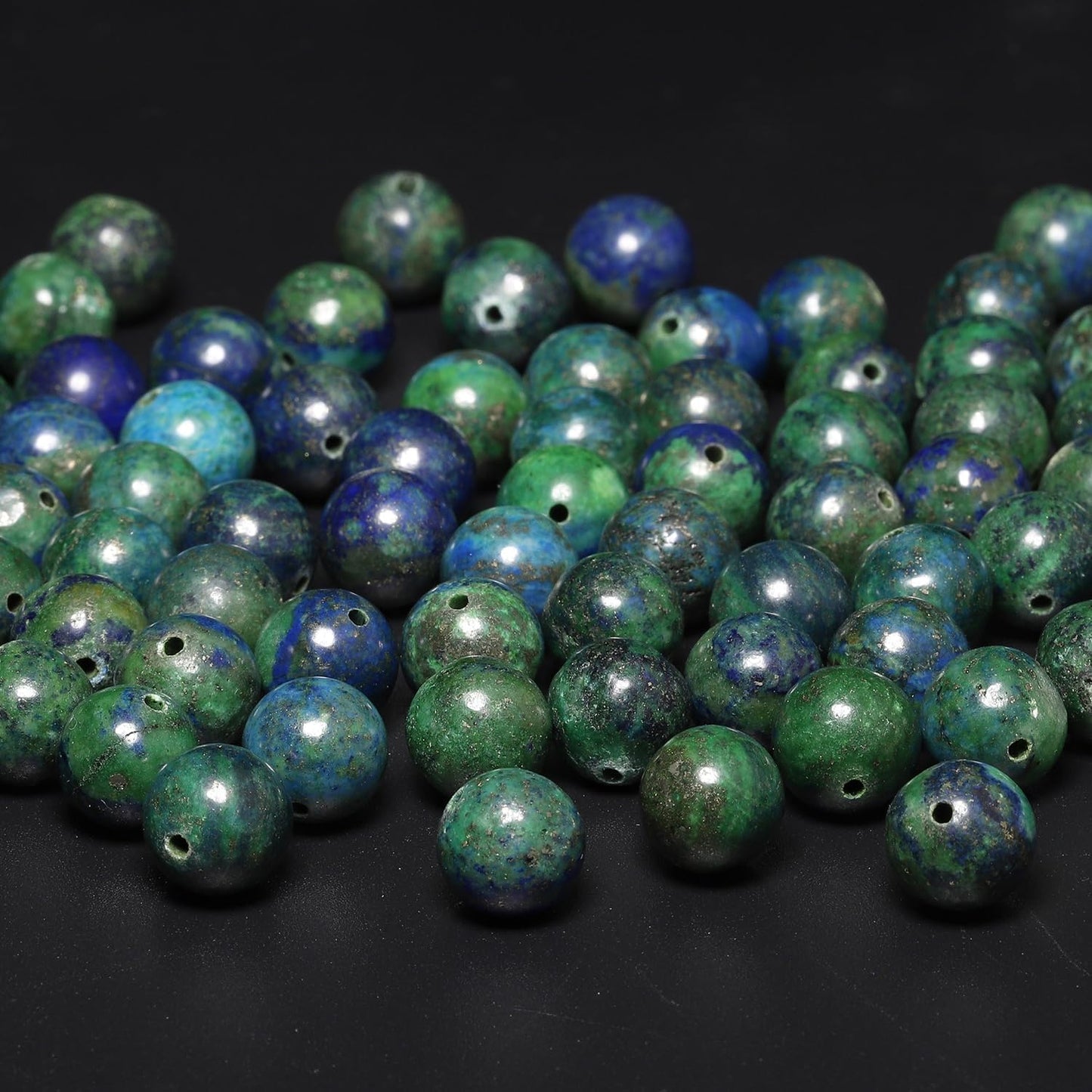 About 60pcs 6mm Natural Stone Beads Phoenix Lapis Lazuli Beads Crystal Gemstone for Jewelry Making, DIY Bracelet Necklace