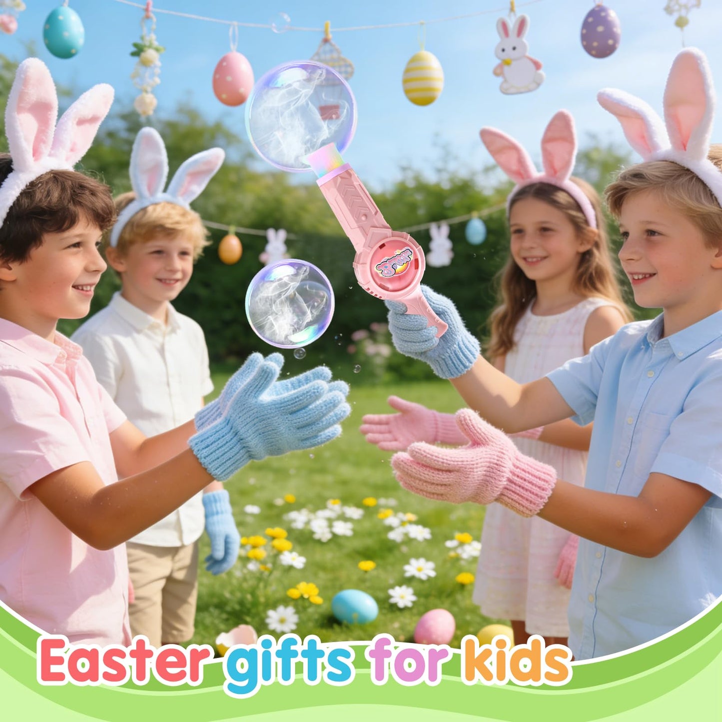 Fog Bubble Machine, Colorful Smoke Bubble Machine for Kids, Elastic Bubble Fog Machine, Magic Smoke Bubble Wand, Birthday Boy Girl Gifts
