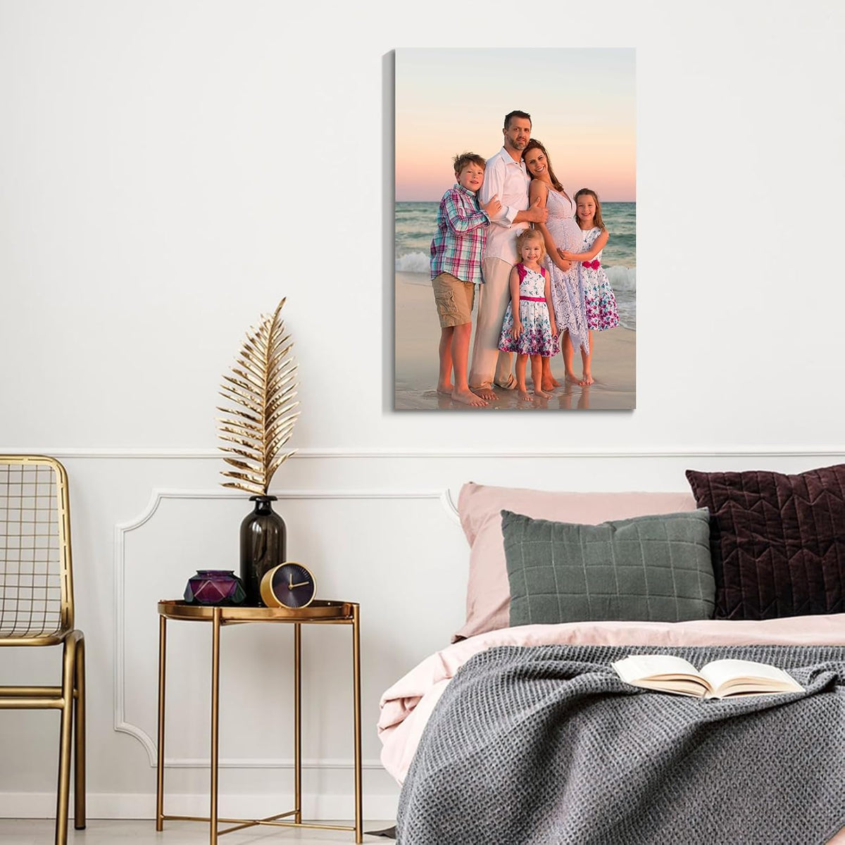 Wewejia Personalized Photo to Canvas Print 12x18 Inch, Canvas Prints With Your Photos on Custom Wall Art for Bedroom, Living Room, Wedding Baby Pet Family Picture Wall Art