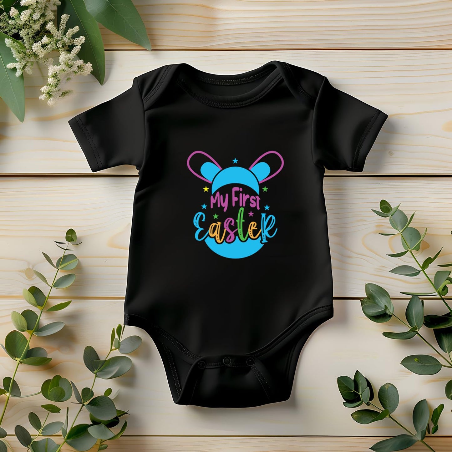 20 Sheets Baby First Easter Iron on Transfers - Cute DTF Transfer Ready to Press Onesie Decorating Kit Making Heat Patches Stickers for Bibs DIY Crafts T-Shirt Clothing