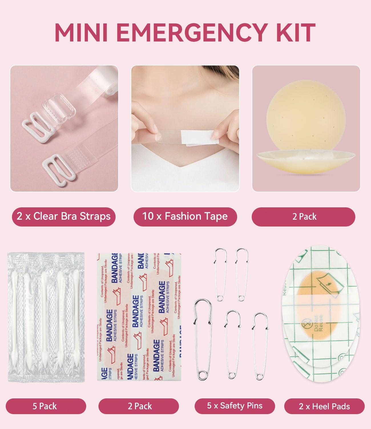 Bridal Emergency Kit for Wedding Day, 60+ Wedding Essentials Survival Set for Team Bride, Portable Travel Set with Makeup Bag, Daily Work Essentials