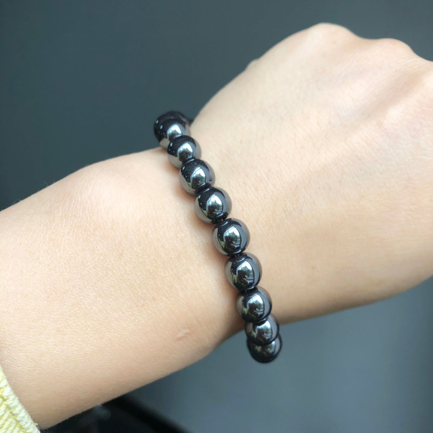 8mm Black Hematite Natural Stone Beads Round Loose Beads for Jewelry Making Yochus DIY Beads Bracelet Necklace