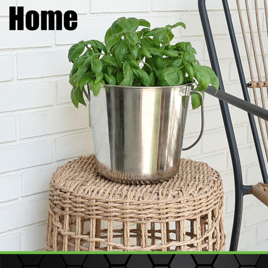 Grip Stainless Steel Bucket (4 Gallon) - Great for Pets, Cleaning, Food Prep - Hang on Fences, Cages, Kennels - Home, Garage, Workshop
