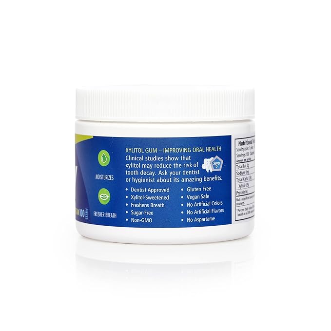 Spry Fresh Natural Xylitol Chewing Gum Dental Defense System - Aspartame-Free, Sugar-Free, Non-GMO, Gluten-Free (Peppermint, 100 Count - Pack of 1)