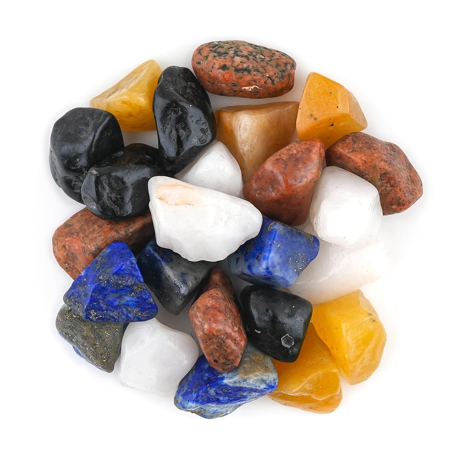 CRYSTALINES 100cts, Wholesale Natural Raw Multi Gemstones, Bulk Mix Rough Stones, Assorted Loose Crystal Supply, Jewelry Making, Fountain Rocks, Tumbled, Healing Crystal, Gem Collection