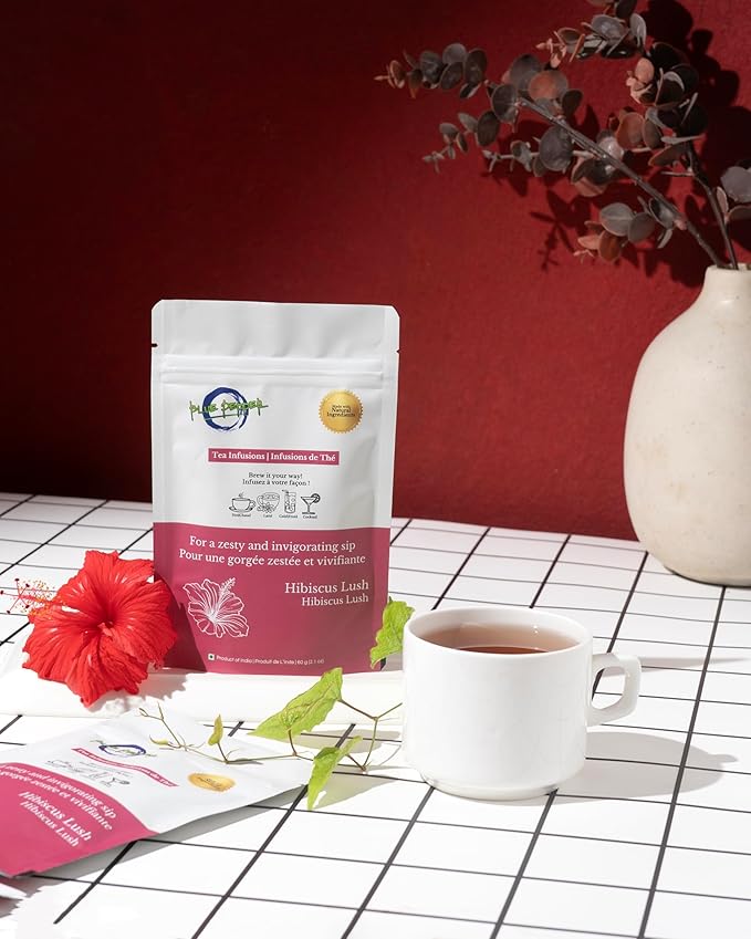 Blue Pepper Hibiscus Tea Infusion | Hibiscus, Mint, Black Seeds, Cinnamon & Moringa | Caffeine-Free Natural Beverage