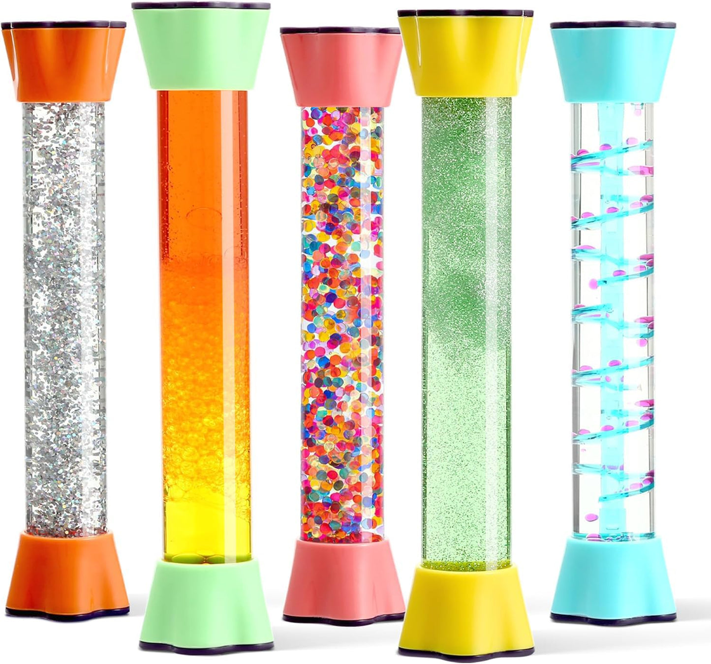 Special Supplies Liquid Motion Bubbler Toy Cool Tubes Colorful Hourglass Timer with Droplet Movement, Bedroom, Sensory Play for Home or School (Style 4)