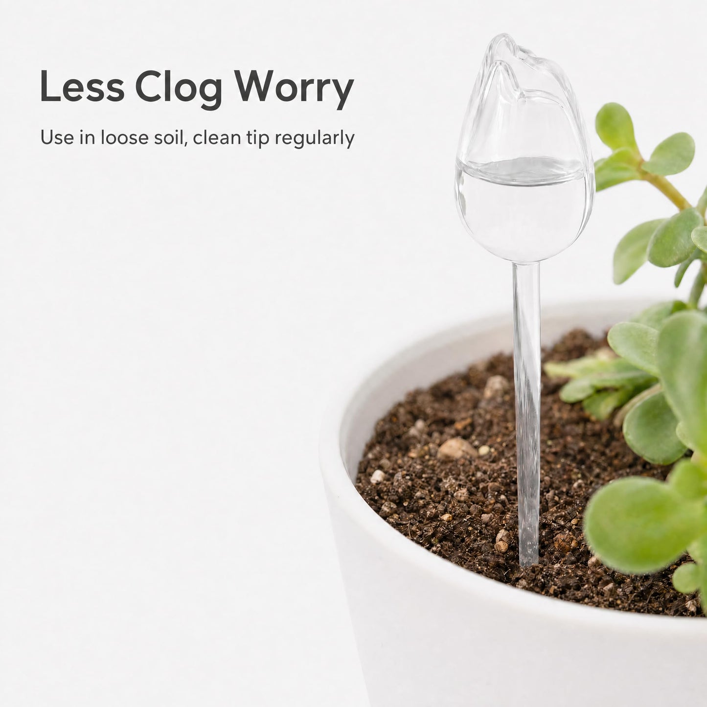 Kysren 3 Pcs Self Watering Globes for Indoor Plants - 9.6" Tulip Plant Watering Devices for Vacation, Shatterproof Clear Plastic Watering Bulbs