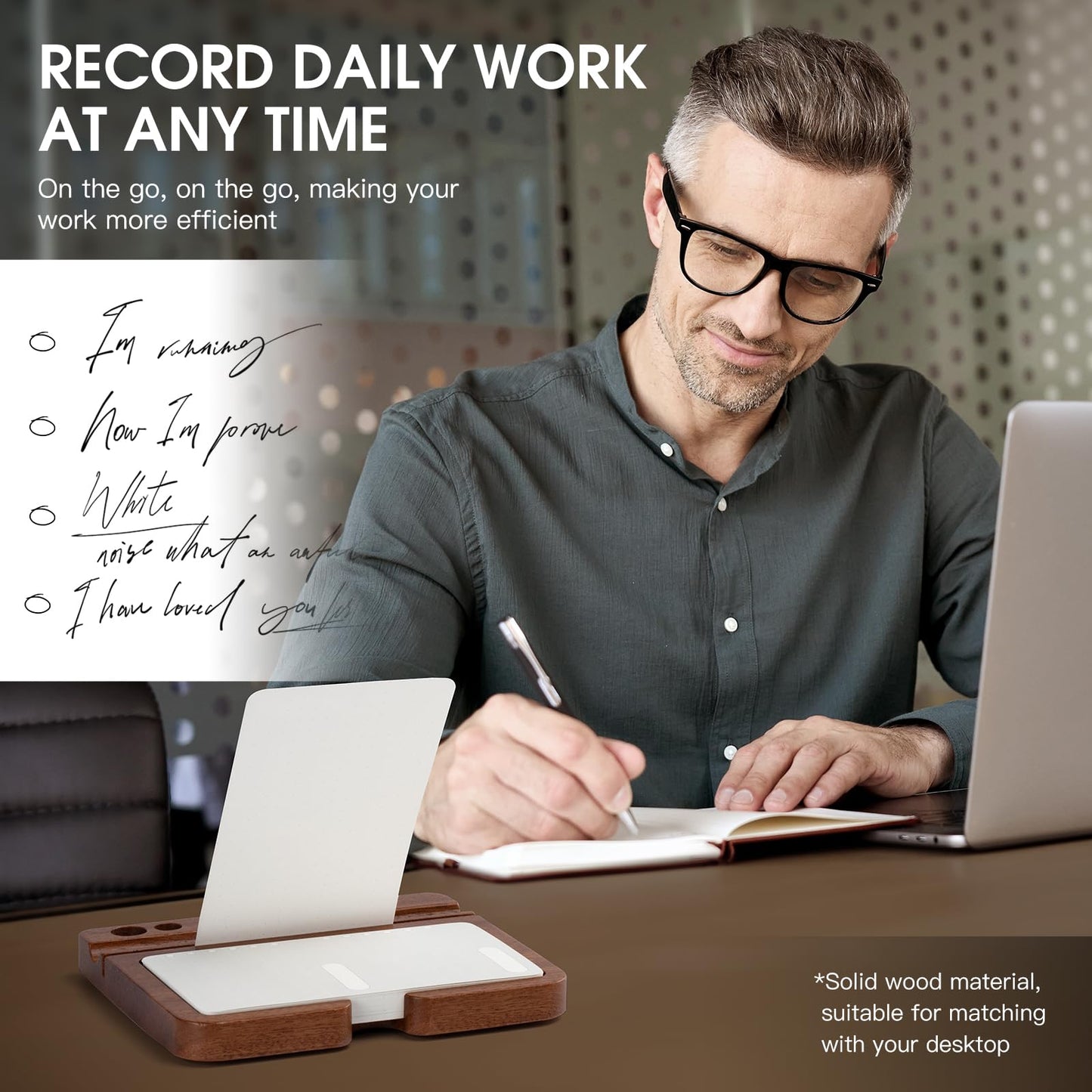 Daily To Do List Planner, Daily ToDo Checklist Cards and black Walnut Stand,50 Checklist Cards-Perfect NotePads for Work Desk or School，Productivity System Planners Notebook for Office Accessories