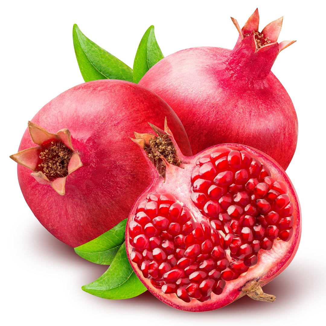 Sweet Pomegranate Tree Live Plant, 4" Potted Cold Hardy, Seedlings Pomegranate Tropical Flavor Fruit for Spring Planting