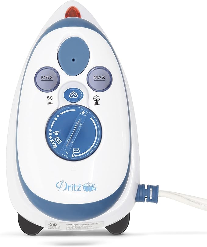 Dritz Notions 653380 Mighty Travel Steam Iron, White