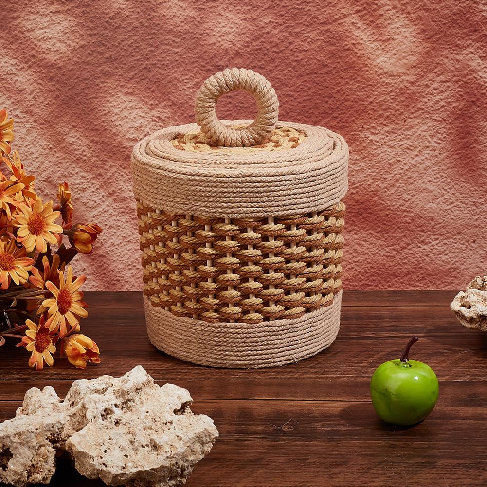 FREEBLOSS Macrame Basket Kit DIY Macrame Kit for Beginners Video Tutorials Basket Weaving Craft Adults Macrame Craft Kit for Gift
