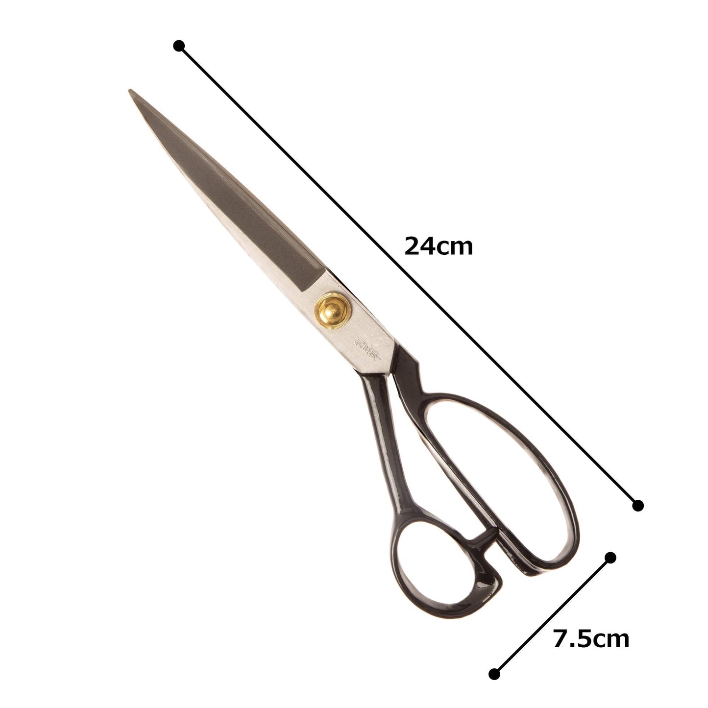 KAKURI Japanese Fabric Scissors for Sewing Lrage 9.5", Made in JAPAN, Professional Sewing Shears, Razor Sharp Japanese Steel Balde, Black