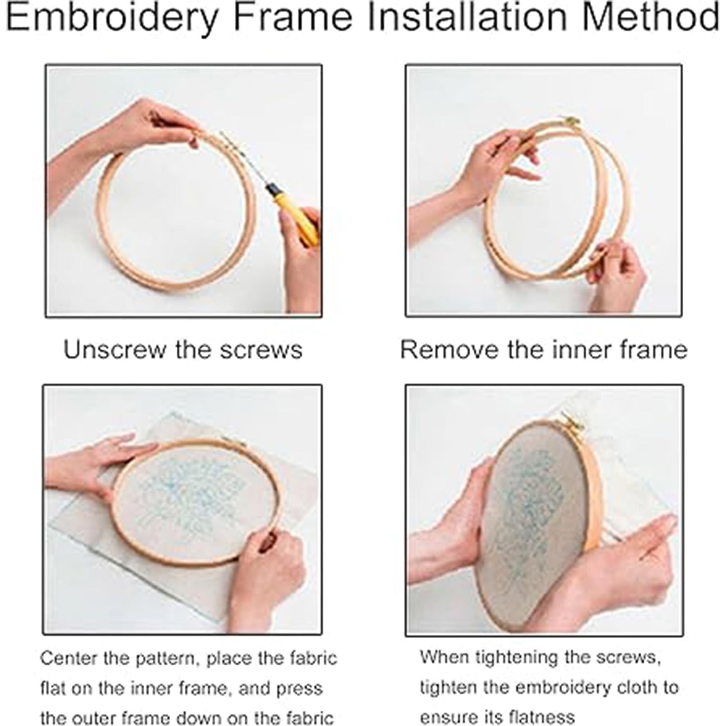 Huacan Embroidery Kits for Adults Beginner DIY Cross Stitch Stamped Christmas Pattern Stitching Wreath Sewing Kit 1 Piece 7.8 x 7.8 Inch