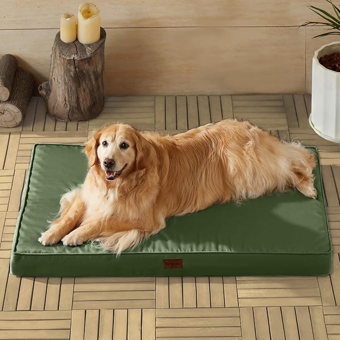 BFPETHOME Outdoor Waterproof Dog Bed for Large Dogs, Washable Cover, 47"
