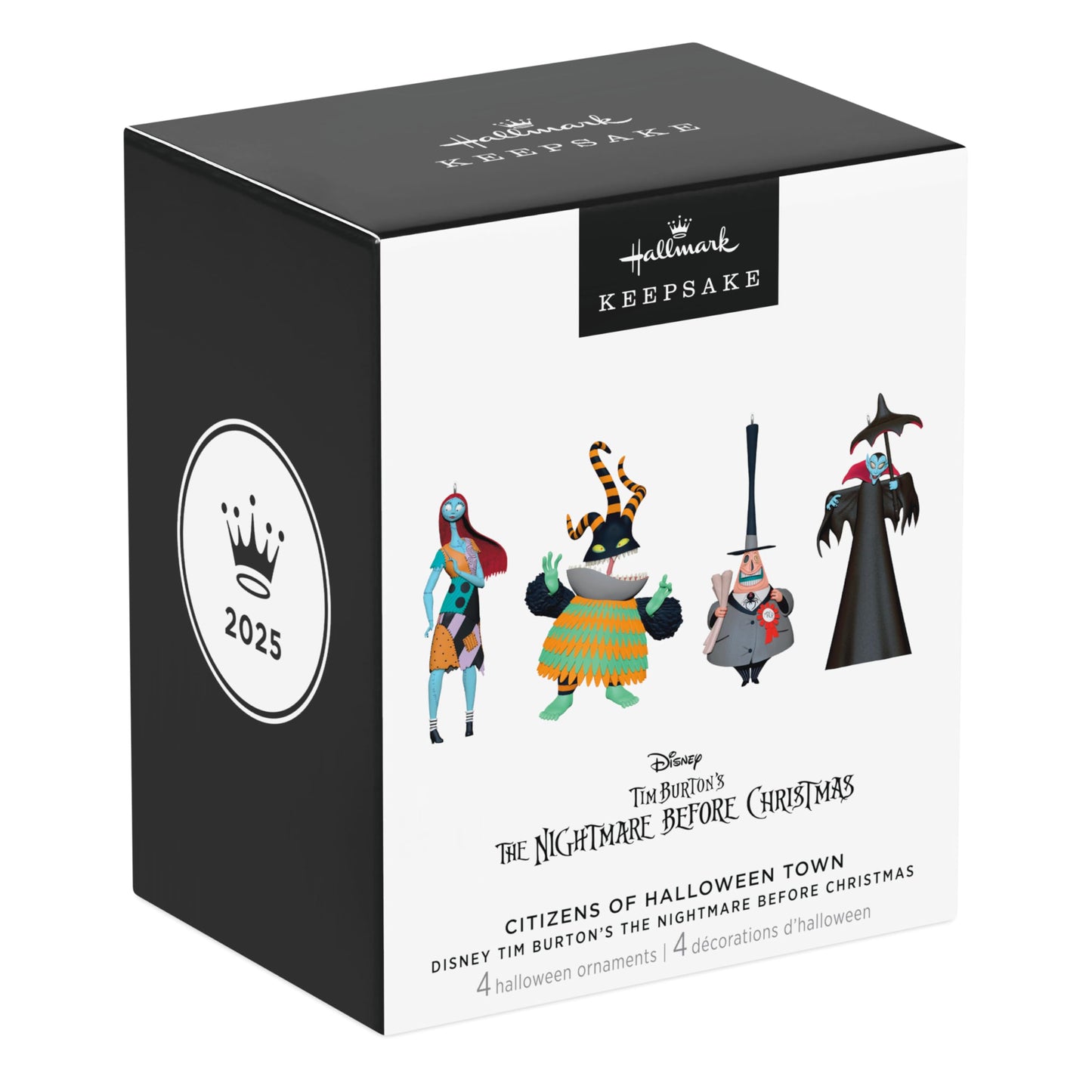 Hallmark Keepsake Halloween Ornaments 2025, Disney Tim Burton's The Nightmare Before Christmas Citizens of Halloween Town, Set of 4, Gifts for The Nightmare Before Christmas Fans