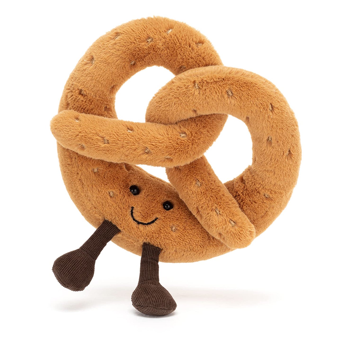 Jellycat Amuseables Pretzel Stuffed Toy, 7 inches - Food Plush - Fun Gift Idea