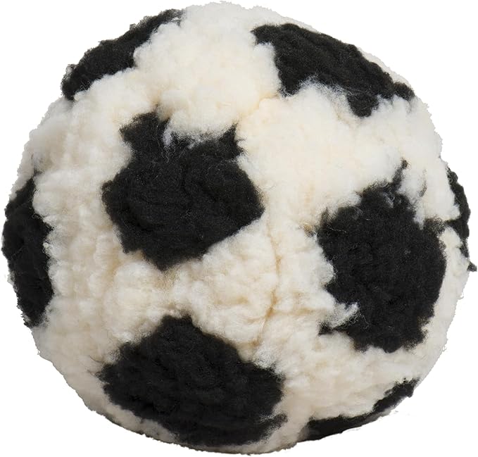 HuggleSnuffles HuggleFleece Treat Dispensing Ball - Interactive Enrichment Toys for Dogs, Dog Treat Dispenser Puzzle for Mental Stimulation & Boredom, Puppy Feeder Games to Keep Them Busy - Large (8")
