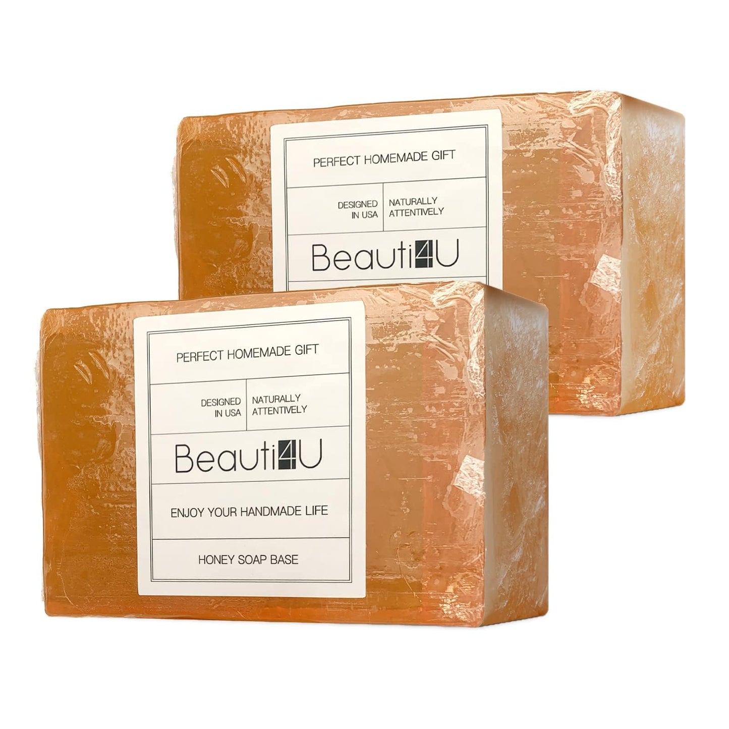 BEAUTI4U 2LB Honey Soap Base - Saop Making Supplies - Melt And Pour Sope Bace - Melt And Pour Sope - Sope Making Supplies - Organic Saop Base For Soap Makeing