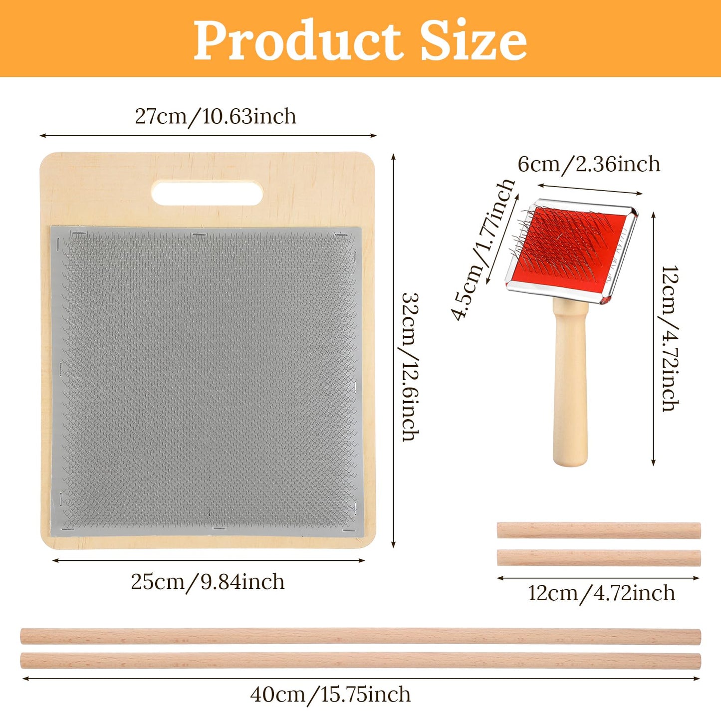 4 Pcs Wool Blending Board Carding Brush Set, Wool Hand Carders, Wooden Carding Brush, Felted Carder for DIY Projects, Felt Needle Project Craft