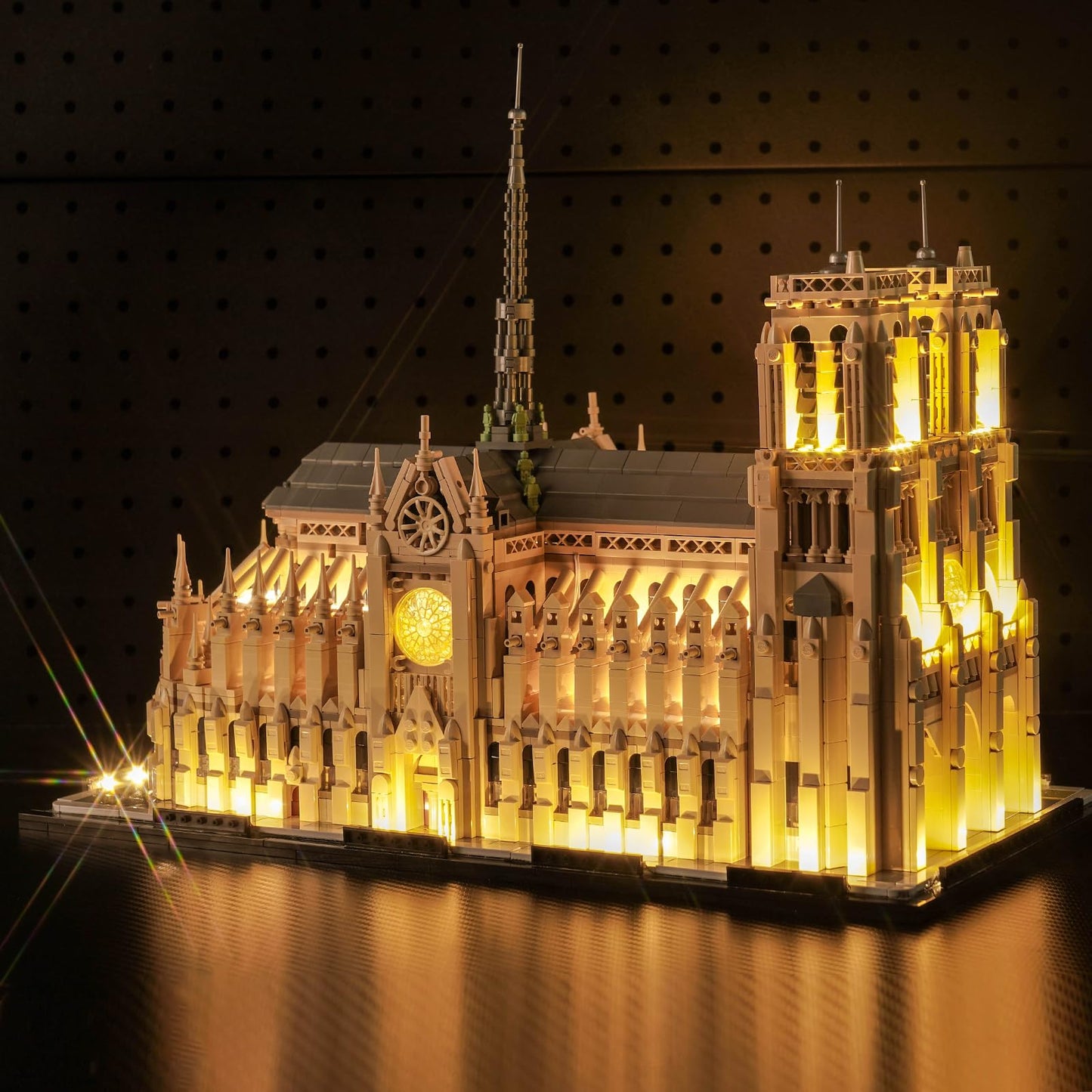 LocoLee Light Kit Compatible with Lego Notre Dame Cathedral Architecture 21061, Creative Lighting Set Accessories Compatible with Lego Paris Notre Dame 21061, No Models Only Light (Standard Version)