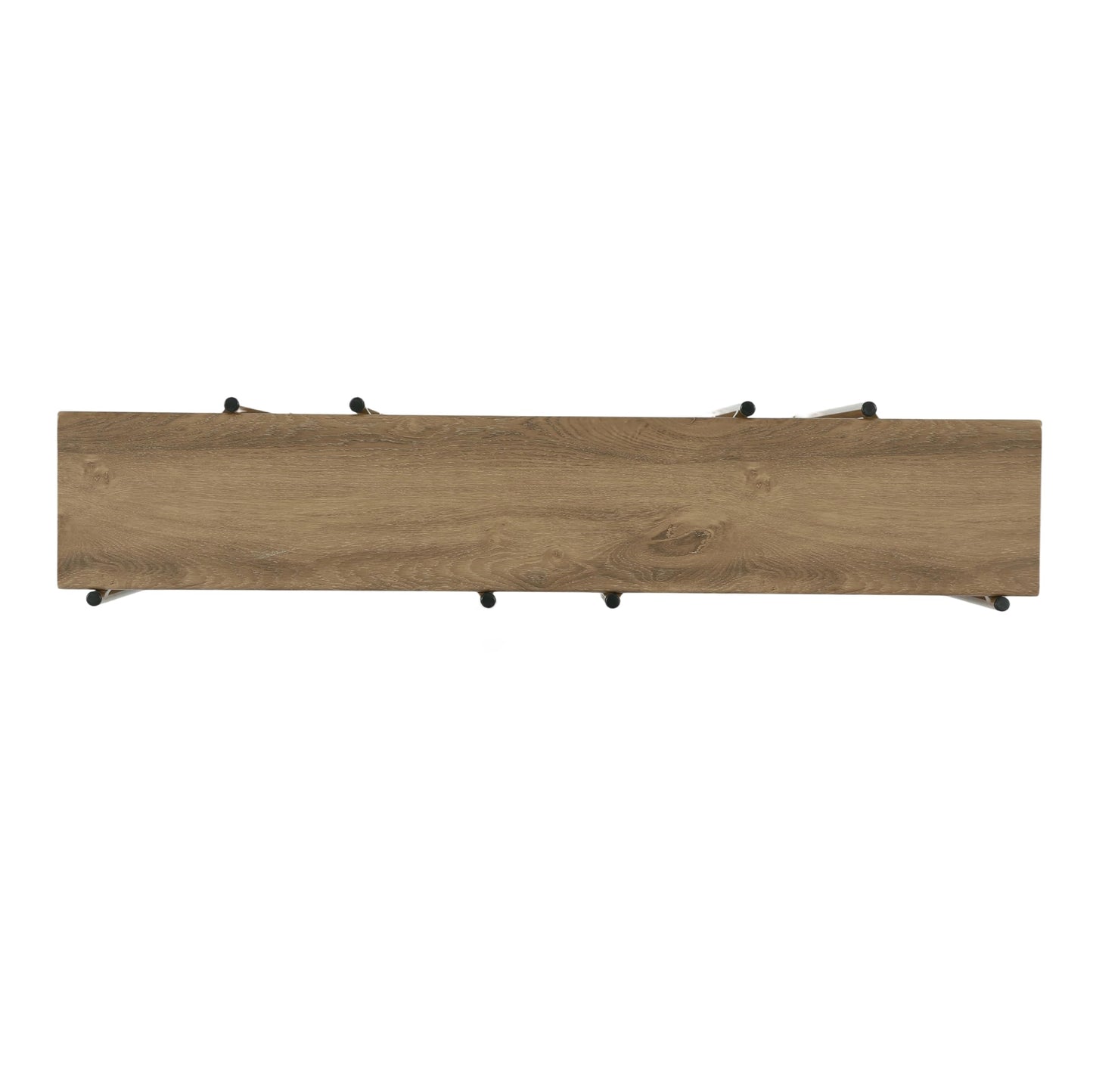 LITTLE TREE 70.87" Tall Open Bookshelf, 6-Tier Display Rack with Metal Frame & Wooden Shelves, Modern Bookshelf for Living Room, Home Office, Kitchen, Bedroom, Brown & Gold
