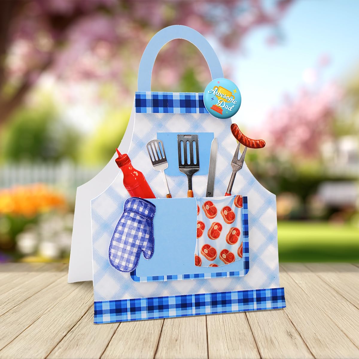 Katy Sue Handy Hobby Aprons Card Making Kit. Contains 8 Shaped Cards, 2 Sheets Die Cut Decoupage, Sticky Foam Pads, Instructions & 8 Envelopes. Apron-Themed Card Making Kits for Adults