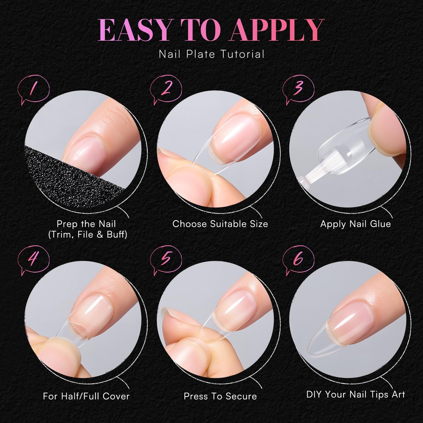 Makartt Medium Sharp Almond Nail Tips: Hybrid Almondetto Shape, 15 Sizes Clear Full Cover Fake Nails Extension, 240PCS Half Matte Soft Gel Tips for DIY Nail Lovers, Press-on Creators, Salon Supplies